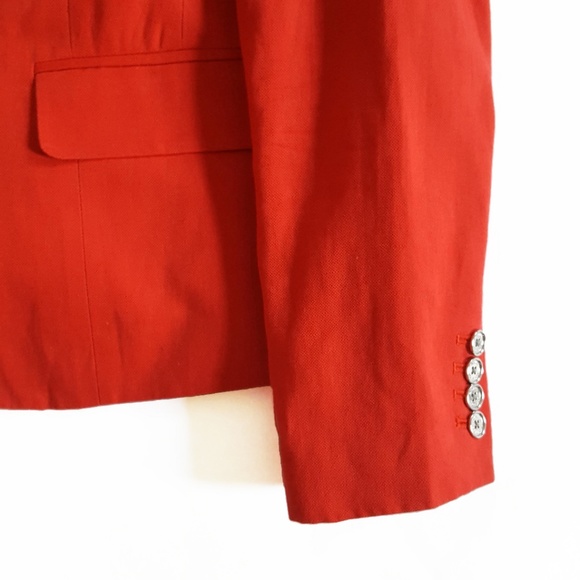 Michael Kors Womens Cotton Linen Blazer Red - Picture 7 of 8